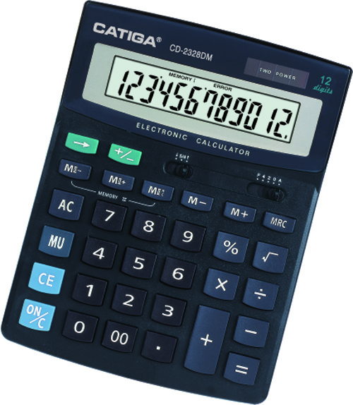 12 Digits Double Memory Calculator