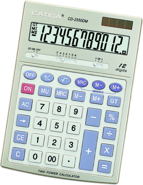 12 Digits Double Memory Calculator