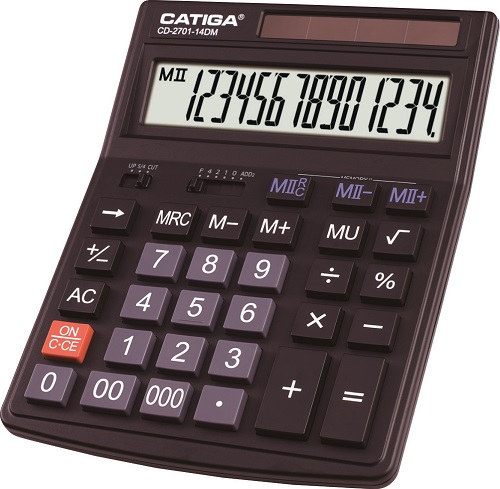  14 Digits Double Memory Calculator