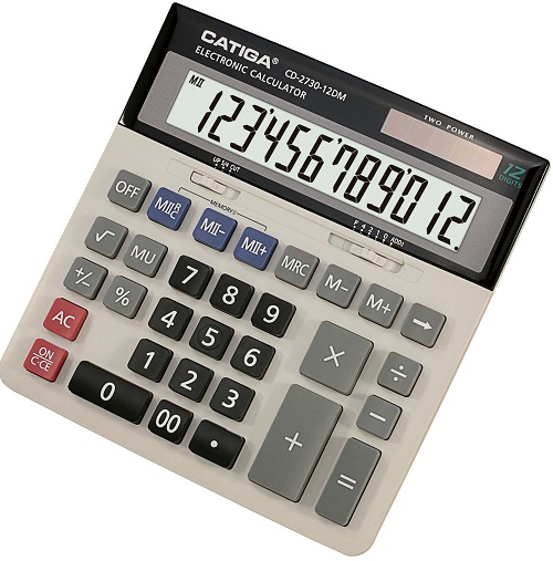 12 Digits Double Memory Calculator