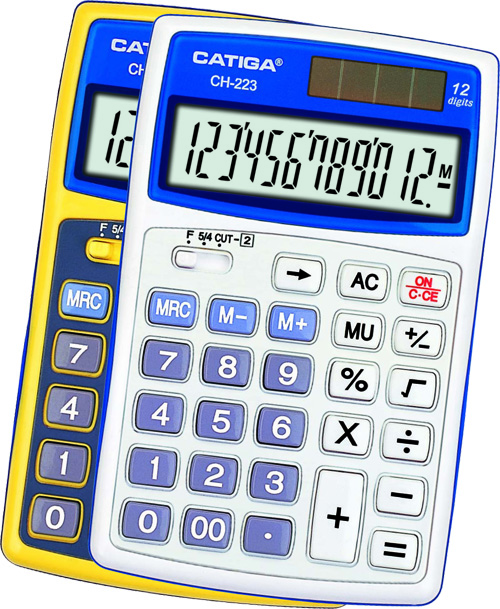 12 Digits Handheld Calculator